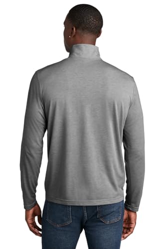 SPORT-TEK PosiCharge Tri-Blend Wicking 1/4-Zip Pullover ST407, Dark Grey Heather, X-Large3
