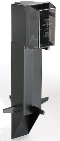 GPD19B-1 Gard-N-Post Low-Profile Outdoor Landscape Lighting Post Enclosure with Outlet Cover, 19.5-Inch, Black, 1-Pack