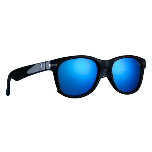 B.N.U.S Scratch-Resistant Polarized Sunglasses with Corning Glass Lenses for Superior Clarity and UV Protection (B8132 Black/Blue Mirrored Polarized, Glass Lens) - Thumbnail 3