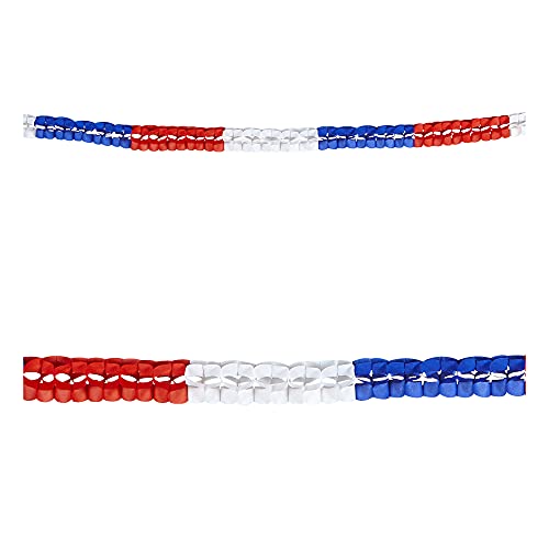 W WIDMANN Generique - 2 Guirlandes Papier Tricolore Supporter France 3 m