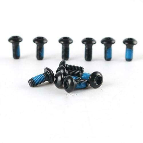 KOOZERPack of 12 M5x10mm Steel Bolts for MTB Disc Brake Rotors - Bicycle Brake Disc Torx T25 Screws (Black)