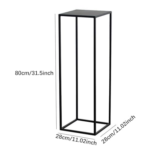 Étagère à fleurs géométrique noire de 80cm comme vase de table de mariage - 3