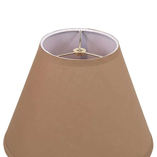 Image of Aspen Creative 32069 Transitional Empire Shape Spider Construction Lamp Shade in Sienna Brown, 6 inch Top x 12 inch Bottom x 9 inch Slant Height