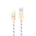 LAX Gadgets Extra Long 2in1 Apple MFi Certified Nylon Lightning Cable Cord | 6 Ft - White/Black/Red 