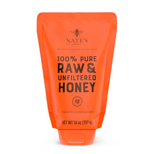 Nate's 100% Pure, Raw & Unfiltered Honey, No-Drip...