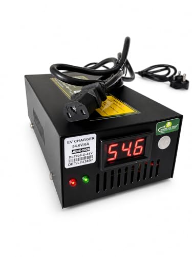 Image of Lithium Battery Charger 48 Battery 54.6 Volt 6 amper with Digital dispaly auto cutpff for E-scooty E-rikshwa (48 Volt 6 amper 54 Volt Cutoff)