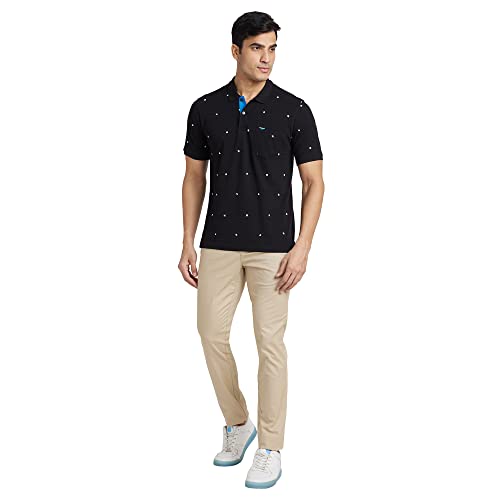 Image of Park Avenue Men's Cotton Blend Print Pattern Neo Fit Flat Front Chinos