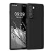Produktbild kwmobile Hülle kompatibel mit Motorola Moto G200 5G Hülle - weiches TPU Silikon Case - Cover geeignet für kabelloses Laden - Schwarz matt