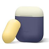 elago Duo-Schutzhülle aus Silikon, kompatibel mit Apple AirPods Ladehülle – 2 Kappen und...