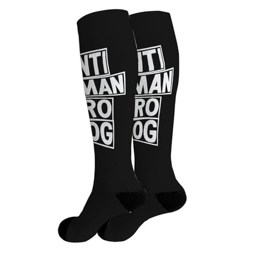 Antis Human Pro Dogs Pet Dogs Lovers Knee High Socks For Girls Boot Sock For Girl Athletic Crew Sock Fashionable Sock2