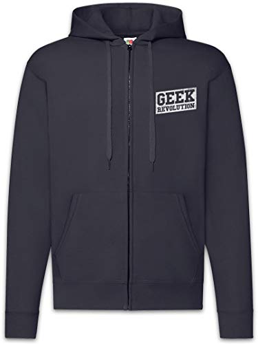 Urban Backwoods Geek Revolution Zip Hoodie : Sweat à Capuche Homme Zippé Basique
