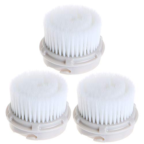 Facial Cleansing Brush Head Replacement, Facial Cleansing Brush Head, Exfoliator Facial Brush Heads, for Acne Prone, Clogged and Enlarged Pores Sensitive Skins (3Pack/Luxe Cashmere)