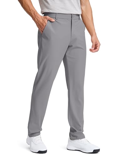 Image of Pudolla Men's Golf Pants 30 inch /32 inch /34 inch Comfy Stretch Dress Work Pants Lightweight Quick Dry Casual Slacks Trousers with Pockets