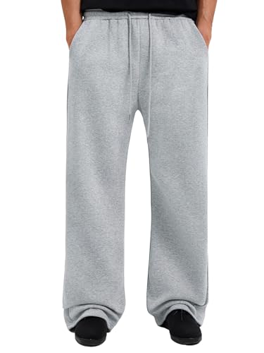 Men's Sweatpants Joggers Baggy Wide Leg Lounge Pants with Pockets Casual Athletic Sweats