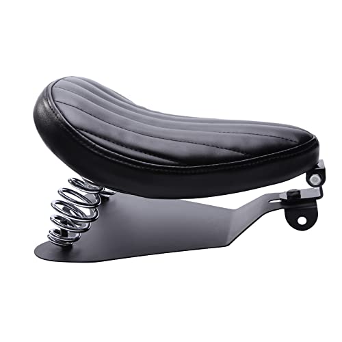 Image of DREAMIZER Motorcycle Seat Cushion Driver Solo Seats with Spring Bracket PU Leather Compatible with Harley Honda Yamaha Kawasaki Sportster Iron 883 1200 Chopper Bobber Cafe Racer