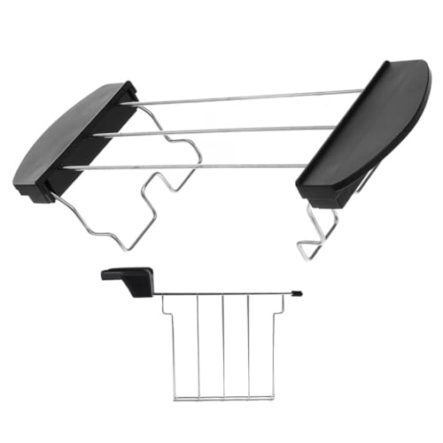 SOIMISS Rejilla para Tostar Pan y Calentar Sándwiches, Set 2 Piezas, Compatible Mayoría de Tostadoras, Diseño Anti-quemaduras, Tamaño Adecuado, Color Negro, Accesorio para Cocina
