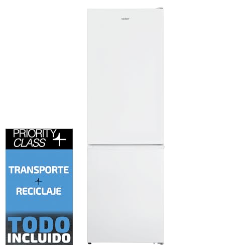 SAUBER - Frigorífico Combi Serie 3-185WV Tecnología TOTAL NOFROST - Luz LED - E - 186x60cm - Cajón ConvertiBox® - puerta ZeroClearance® - ENTREGA EN DOMICILIO Y RETIRADA DEL ANTIGUO INCLUIDO