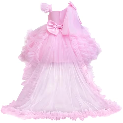 Lamgool Toddler Baby Girls Pageant Formal Dress Ruffle Tulle Elegant Bow Tutu Princess Ball Gown for Birthday Prom Party3