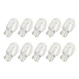T20 Dual Wire Brake Bulb, Brake Light Miniature Bulb, Monofilament Automotive Bulb, Daytime Running Light, 12V 21/5W Turn Signal Light Replacement, Universal for Cars, Trucks, SUVs (White)