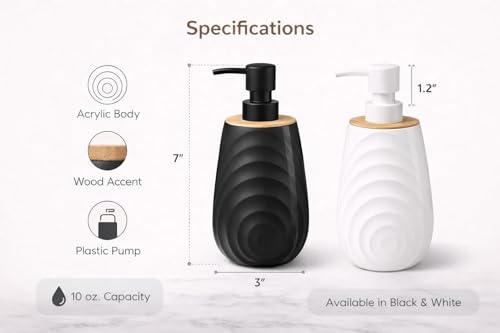 Image of Premium Acrylic Soap Dispenser - 300 ml | Liquid Soap Bottle for Bathroom & Kitchen | Refillable Hand Wash, Lotion, Shampoo & Sanitizer Pump Dispenser for Home & Office(Pack of 1, Multicolor)