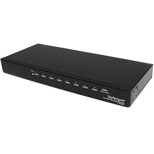StarTech.com 8 Port HDMI Splitter - Mounting Brackets - HDMI Multi Port - HDMI Hub - HDMI Audio Splitter - HDMI Splitter Box (ST128HDMI2)