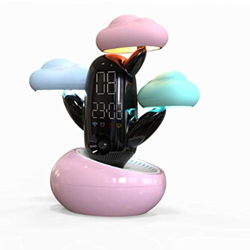 Intelligente Wettervorhersage LED Nachtlicht Wolkenform Wecker Tischlampe Menschlicher Körper Induktion Nachttischlampe Sensor Licht Wetterstation