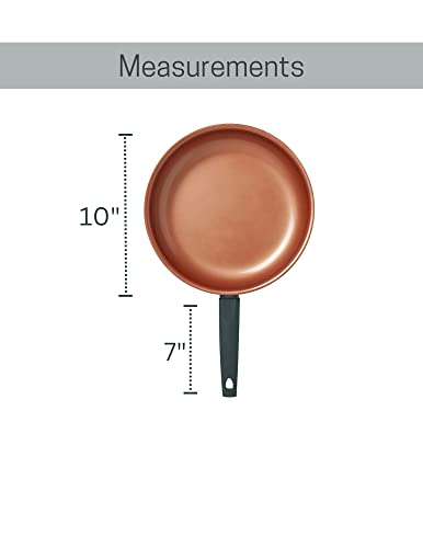 Iko Copper Ceramic Non Stick Fry Pan Dishwasher Safe With Soft Touch Handle (Green, 10 Inch) #TOP4