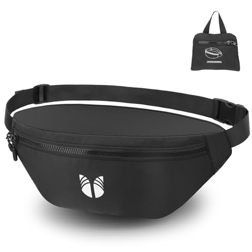 TBoonor Bauchtasche für Damen und Herren，Mode Wasserdicht Gürteltasche für maximalen Stauraum，Faltbare Hüfttasche mit verstellbarem Gürtel für alle Aktivitäten geeignet