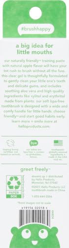 hello toddler training toothpaste with natural apple flavor  kids toothbrush vegan sls bpa free