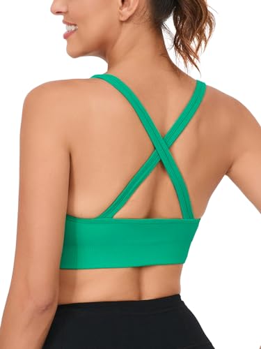 Image of RUNNING GIRL Sports Bras for Women,Seamless Strappy Sports Bra High Support Crisscross Back with Removable Pads