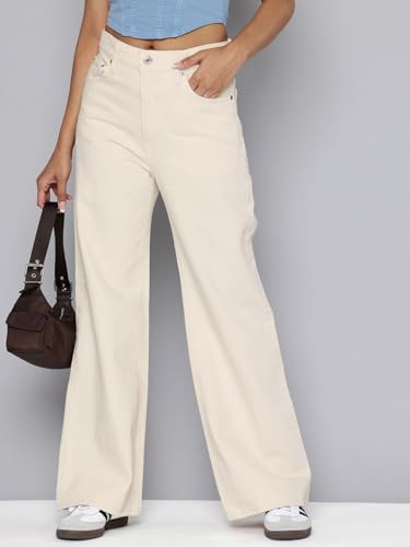 Image of Women's High Waist Denim Jeans | Straight, Relaxed, Wide Leg & Baggy Fit | High Rise Loose Oversized Denim Pants for Women | Comfortable Casual Everyday Wear | Oversized Woman baggys