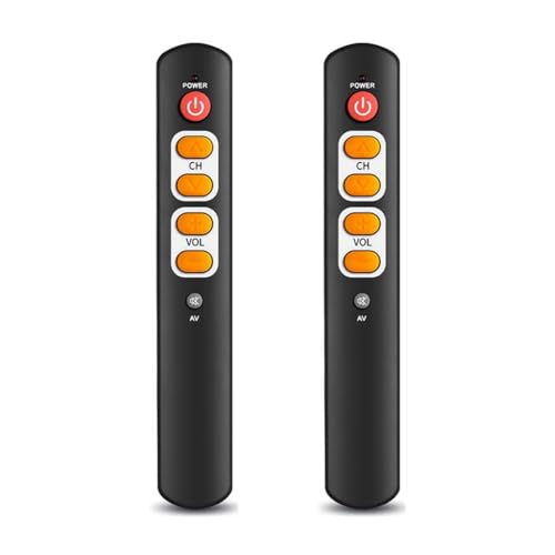 ISTOVO 2 Mandos A Distancia Universales Inteligentes de 6 Botones con Función de Aprendizaje de Copia por Infrarrojos para TV, STB, DVD, DVB, VCR B