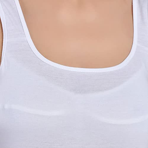 Image of Women's Regular Fit Sleeveless Cotton Long Camisole Slip Spaghetti Combo Pack of 3
