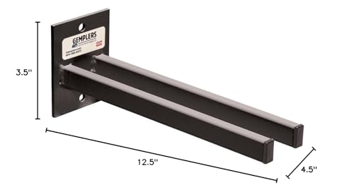 Gempler's Original Tool Rack for Shovels, Spades, Rakes, and Brooms, Steel, 12 in L x 1-1/2 in W x 4-1/2 in H (Black) - Image 5