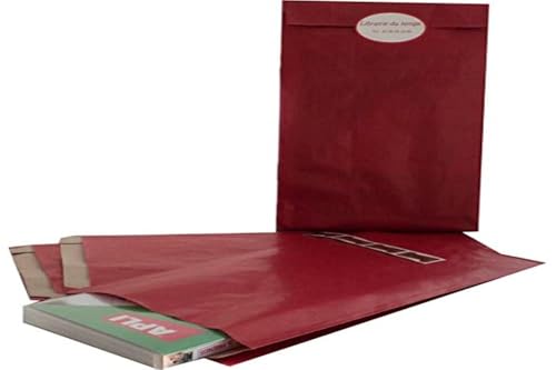 Pochettes cadeau 32x18x6cm en kraft rouge vif pour sublimer tous vos paquets