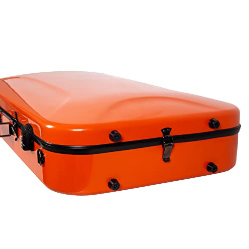 Crossrock Fiberglas-Koffer mit TSA-Schloss 38,1-41,5 cm Viola, eine 4/4 Violine-Orange (CRF2020DVLOR)