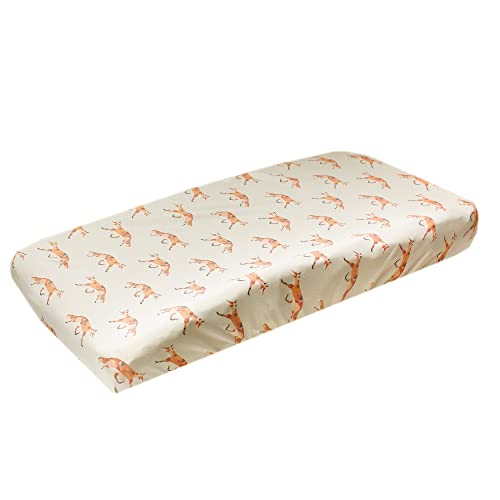 Housse de matelas à langer Copper Pearl Swift en tricot doux pour bébé