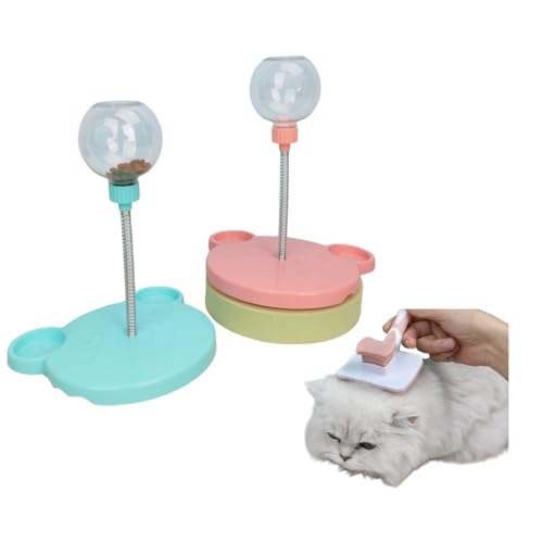 犬漏れフードフィーダー遅いフィーダー 猫犬用 餌漏れ ボール 子猫おもちゃ 給餌おもちゃ 早食い防止 留守番 おもちゃ ストレス解消 ねこ 運動不足解消 スイングフードボール 吸盤式 安定吸着 簡単移動 猫犬 遊び道具 犬おもちゃボールおやつ用中型犬 (ピ