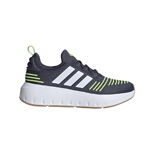 adidas Swift Run 23 Sneaker, Shadow Navy/White/Lucid Lemon, 5 US Unisex Big Kid
