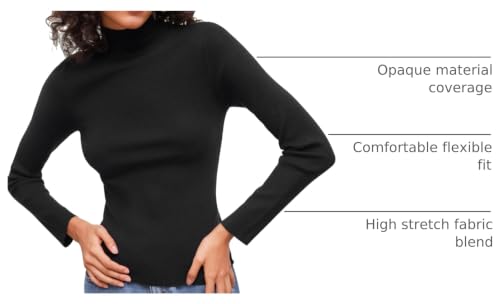 Image of CIDER Women's Mock Turtleneck Tops Long Sleeve High Neck Knit Solid T Shirts Sweaters