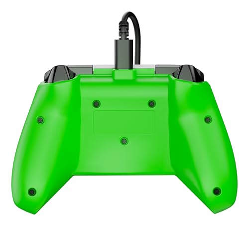 Turtle Beach Rematch Core blanc/vert - Manette de jeu filaire - Licence Xbox Series XS, Xbox One et PC - touches audio, moteurs de vibration et gâchettes d'impulsion, câble de 3 m