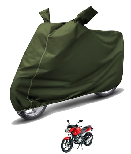 Image of Auto Hub Waterproof Bike Cover Compatible with Bajaj Pulsar 135 LS Dustproof, UV Protection Two Wheeler Bike Pulsar 135 Cover - Green