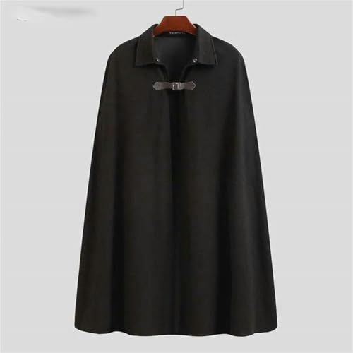 Abrigo retro de longitud media para hombre con solapa elegante de un botón suave 5