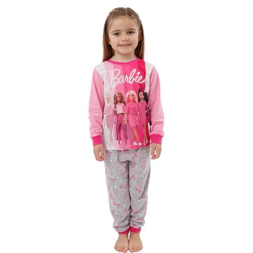 Barbie Girls Dressing Gown And Pyjamas Set Pink 5-6 Years