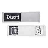 NULYLU 2 Stück Geschirrspüler Magnet Schild „sauber/schmutzig“ aus Abs mit Starkem Schiebemechanismus für Küche und Waschraum als Praktische Anzeige