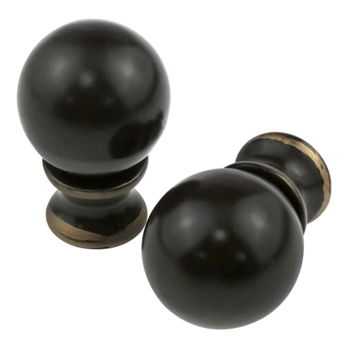 Image of Bronze Steel Ball Knob Lamp Shades Finials Cap Knob Lamp Holder Lighting -2 PCS