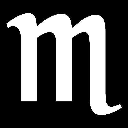 Scorpio Zodiac Decal Vinyl Sticker Makarios LLC |Cars Trucks Vans Walls Laptop MKR| White |5.5 x 4.75|MKR360