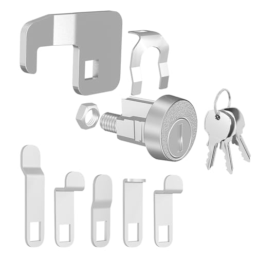 Ymtzfu 1 Pack Mailbox Lock,Mailbox Lock Replacement Heavy-Duty Cam C7120 for C9100/C9200 L1172C National Mailbox Locks with 3 Keys Replacement, Nickel Finish