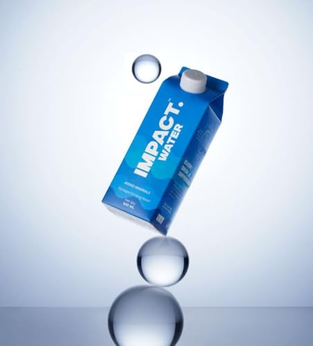 Image of Impact Water - Premium Mineral-Enriched Drinking Water, 500ml (Pack of 6) | Eco-Friendly Paper-Based Carton | 100% Recyclable | BPA-Free | Sustainable & Safe Packaging