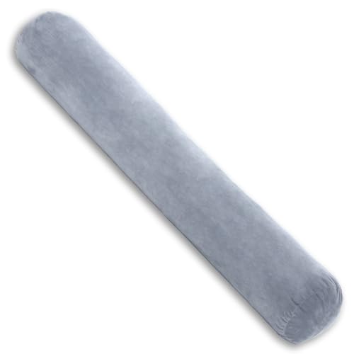 TIESOME Round Body Pillow Cover, 7.9 x 47Inch Round Bolster Body Pillow Case Soft Long Full Body Pillowcase with Zipper for Bedroom, Living Room Dark Gray (Note: This Purchase is for a case only)